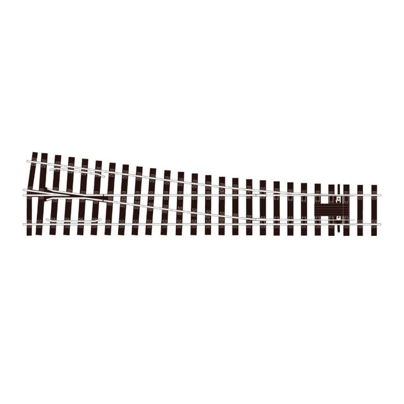 SL-E791BH - Medium radius (1828mm, 72”) Turnout R/H Electrofrog
