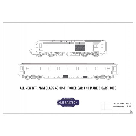 7mm MK3 HST Coaches by KMS Railtech