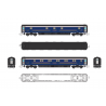 2P-006-KMS3 - N Gauge First Caledonian Sleeper - No Band and Gold Stripe Mk3 Twin Pack