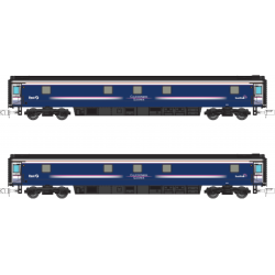 2P-006-KMS2 - N Gauge First Caledonian Sleeper - White Band Mk3 Twin Pack