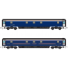 2P-006-KMS3 - N Gauge First Caledonian Sleeper - No Band and Gold Stripe Mk3 Twin Pack