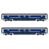 2P-006-KMS4 - N Gauge Debranded Caledonian Sleeper - White Stripe Mk3 Twin Pack