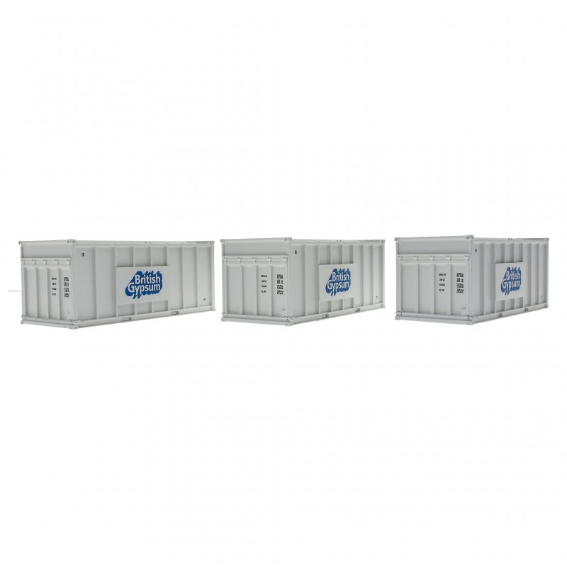 Pack of 3 Gypsum 20' Containers - White Containers
