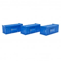 ACC2256GYPB - Pack of 3 Gypsum 20' Containers - Blue Containers