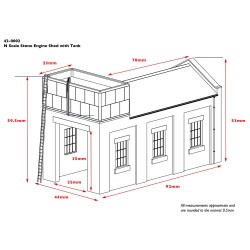 42-0002 - Stone Engine Shed with Tank