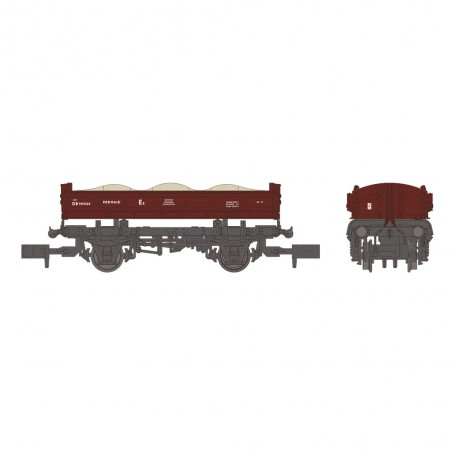 E87515 - 14T 'Mermaid' Side Tipping Ballast Wagon BR Departmental Gulf Red