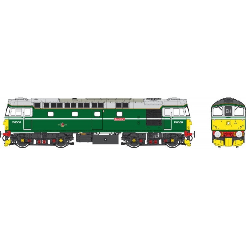 3462 - 3462: BR retro green D6508 Eastleigh (small yellow panels)