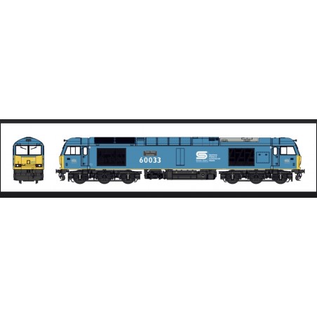 6012 - Class 60 - 60033 'Tees Steel Express' British Steel Blue - KMS Railtech Exclusive