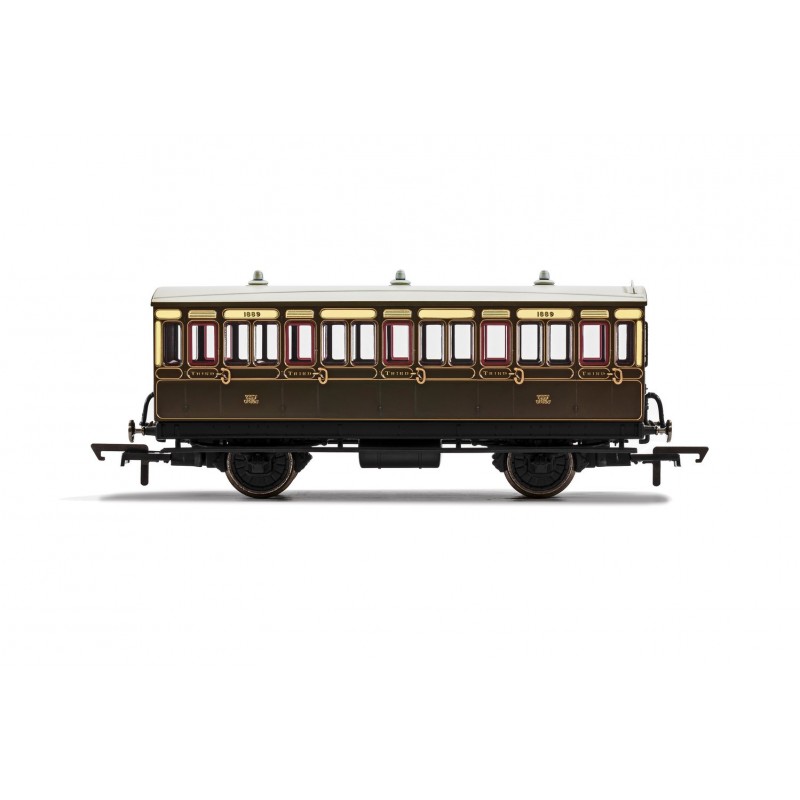 R40066 - GWR, 4 Wheel Coach, 3rd Class, 1889 - Era 2/3