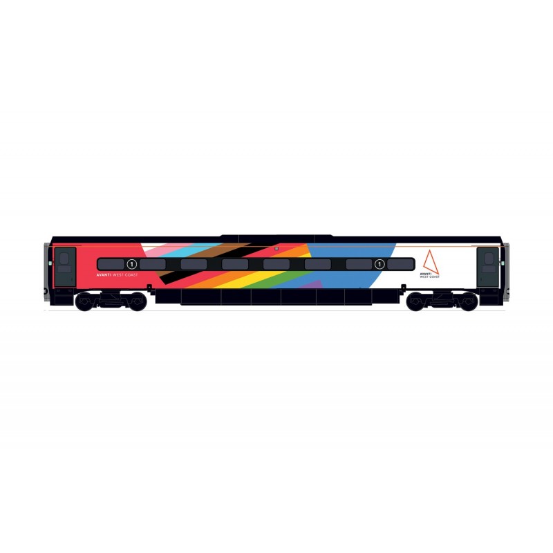 R40196 - Avanti West Coast, Pendolino Pantograph Standard Buffet (PTSRMB), Pride Livery - Era 11