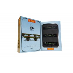 R60014 - Flat Bed Wagon Pack containing 3 x Flat Bed wagons (Stephenson’s Rocket)