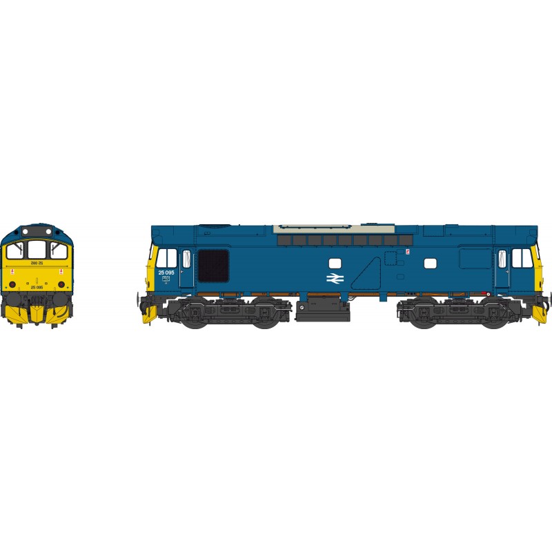 2544 - Class 25/3 BR Rail Blue 25095 (with cab front numbers)