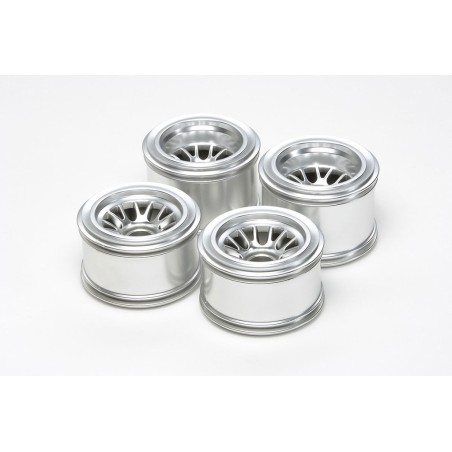 54201 - F104 Plated Mesh Wheel Rubber Tyre