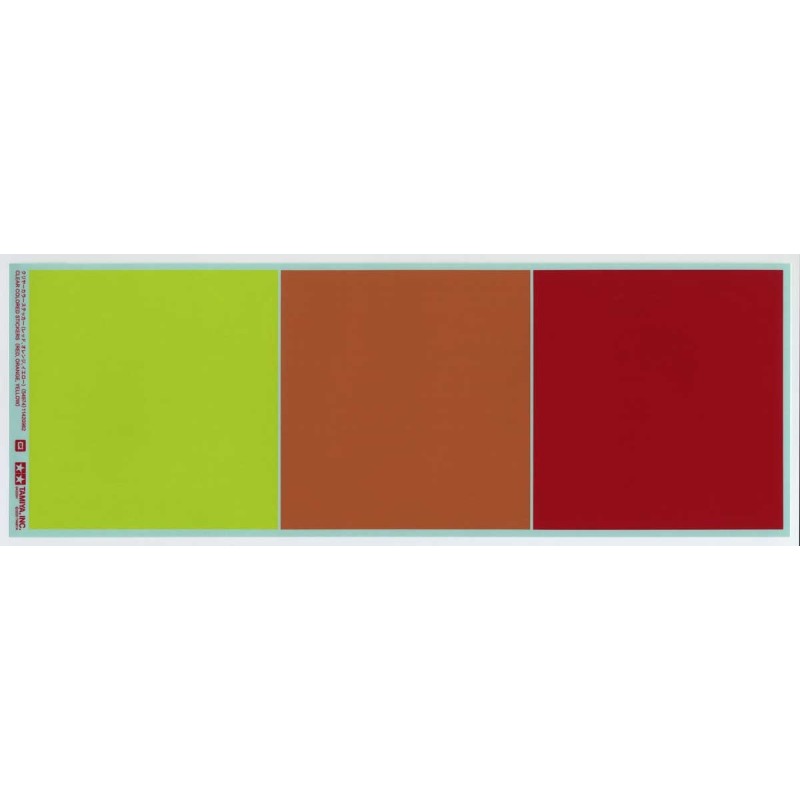 54974 - Clear Colour Stickers Red Oran Yell