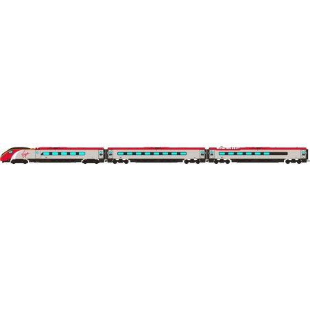 2000E - Pendolino - 390049 "Virgin Express" - Virgin original livery (striped doors) - 9 Car Set