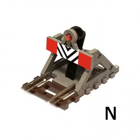 PBF-N-02 - 2 X N Scale Buffer Stop w/Light