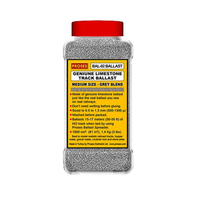 PBAL-02 - 1.4 Kg (3 lbs) Authentic Limestone Ballast HO/OO (Grey Blend
