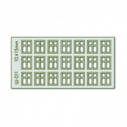 PW-011 - 21 X10X13mm 4 Pane Windows H0/00