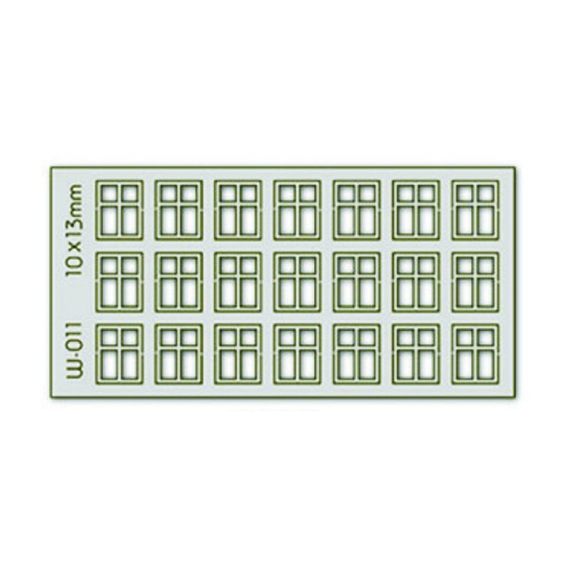 PW-011 - 21 X10X13mm 4 Pane Windows H0/00