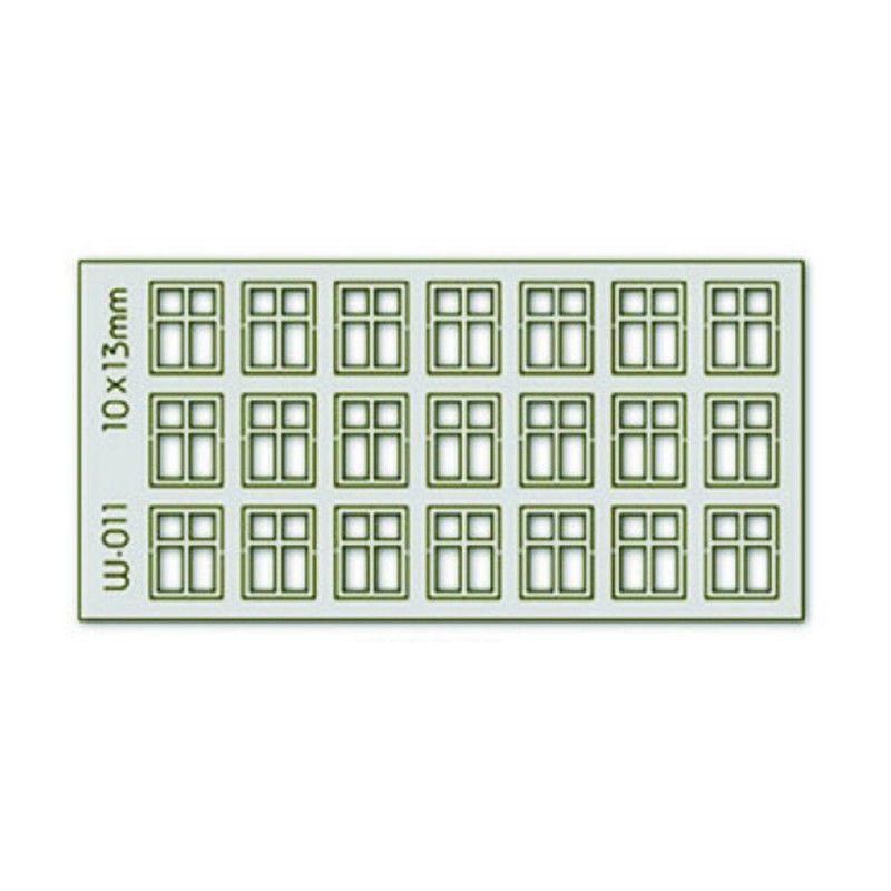 PW-011 - 21 X10X13mm 4 Pane Windows H0/00