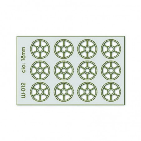 PW-012 - 12 pcs 18mm Diameter Round Windows H0/00