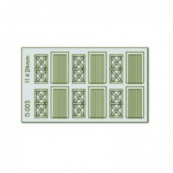 PD-003 - 6 pcs 11X24mm Cottage D00rs H0/00