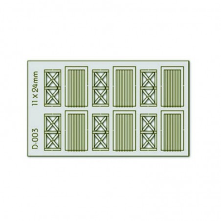 PD-003 - 6 pcs 11X24mm Cottage D00rs H0/00