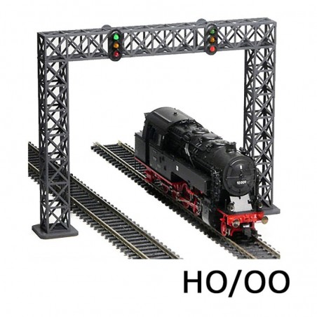 PLS-013 - 2 Track Signal Bridge w/12 Lights (H0 or 00)