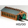 PLS-014 - H0/00 Double Engine Loco Shed (Long) w/Interior Lighting