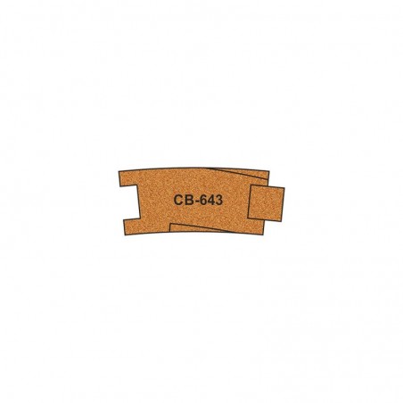 PCB-643 - 10 X Pre-Cut Cork Bed for R643 Curve Track