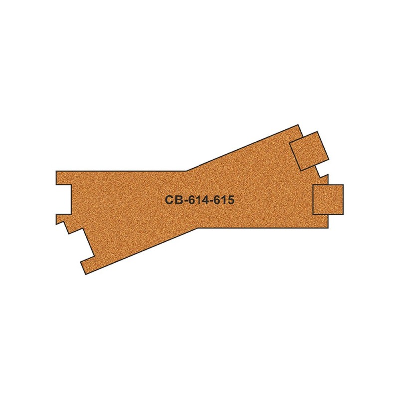 PCB-614-5 - 10 X Pre-Cut Cork Bed for R614-615 Cross Tracks