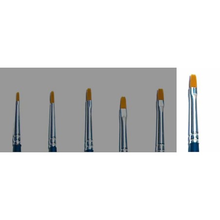 A52226 - 3 Brush Synthetic Flat Single Pack