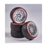 C900156 - 1:10 Wheel Set Drift (4) Silver/Red