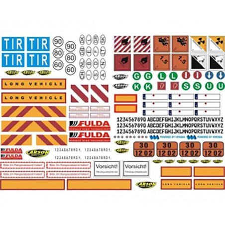 C907086 - Truck Caution Sign Sticker Sheet