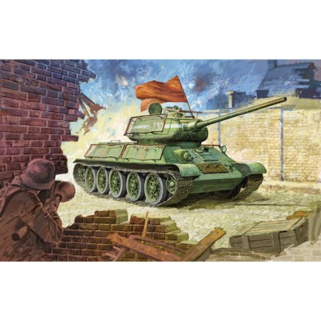 D6266 - 1/35 T34/85 Tank with Bedspring Armour (Premium Edition)