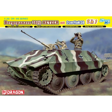 D6399 - 1/35 Bergepanzer 38(t) Hetzer mit 2cm FlaK 38 with Interior & Bonus Items