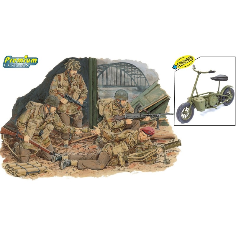 D6585 - RED DEVILS w/WELBIKE AND DROP TUBE CONTAINER (ARNHEM 1944) (PREMIUM EDITION)