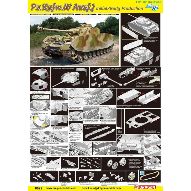 D6629 - 1/35 Pz.Kpfw.Iv Ausf.J Initial/Early Production