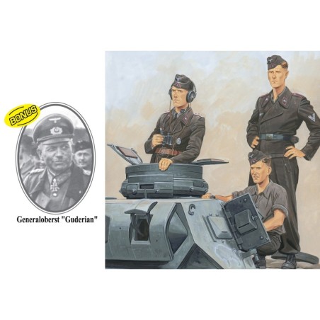 D6655 - Panzer-Regiment 7, 10.Panzer-Division (Smolensk 1941) 4 Figures
