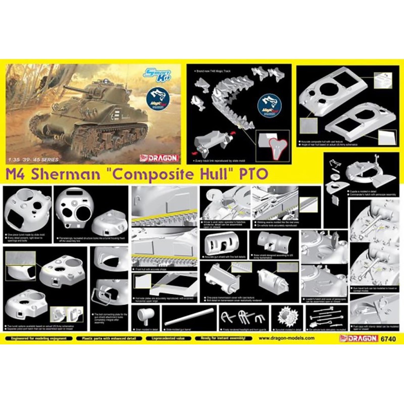 D6740 - 1/35 M4 Sherman Composite Hull Pto
