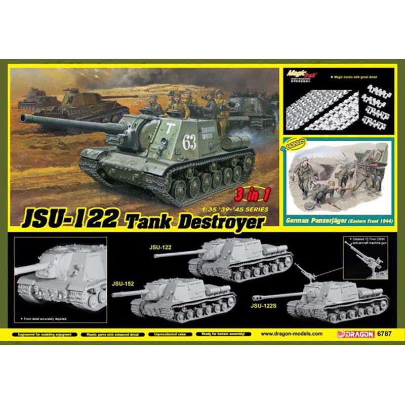 D6787 - 1/35 Jsu-122 Vs Panzerjager (3 In 1)