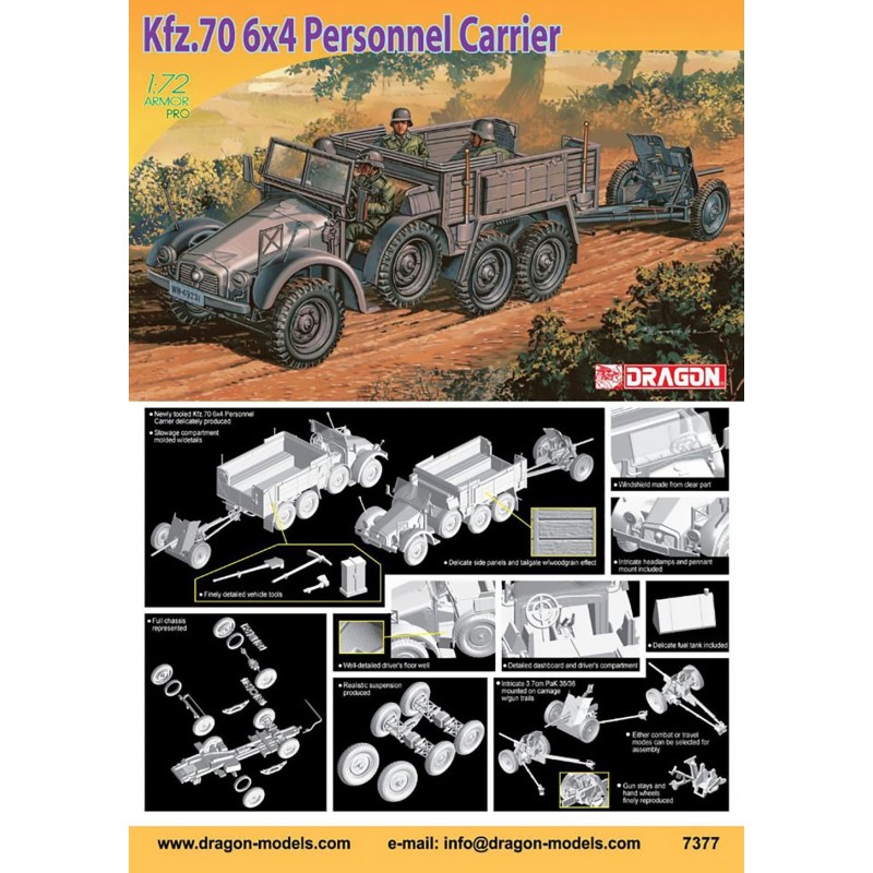 D7377 - 1/72 KFZ 70 6X4 Personnel Carrier