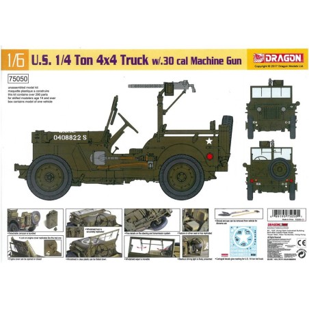 D75050 - 1/6 1/4-Ton 4x4 Truck w/.30 cal MG   (BonusBritish Vehicle Marking included)