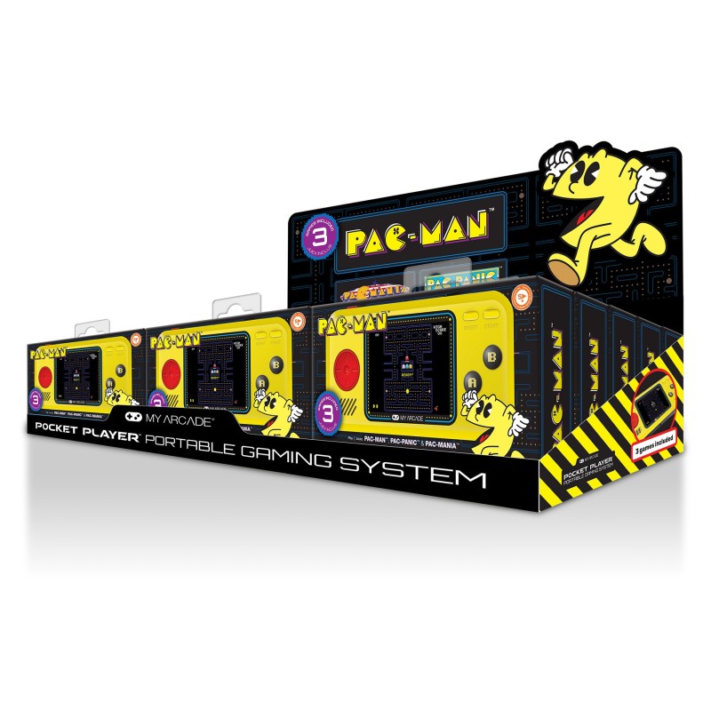DGUNL3232 - Pac-Man Pocket Player - Retail Display Tray (Includes 15 pcs of DGUNL3227)