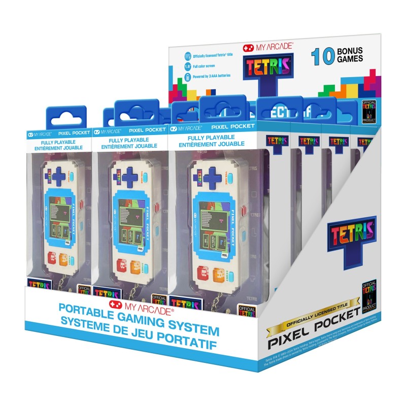 DGUNL7119 - Tetris Pixel Pocket Portable Gaming System - Retail Display Tray (Includes 12 pcs of DGUNL7083)