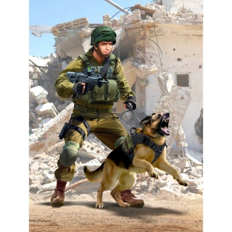 ICM16102 - IDF K-9 Unitz "OKETZ" Officer with Dog 1:16 Figures