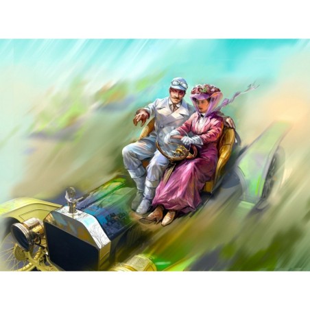 ICM24014 - American Sport Car Drivers (1910s) 1 Male, 1 Female Figures