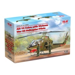ICM32062 - AH-1G Cobra with Vietnam War U.S. Helicopter Pilots 3 Figures
