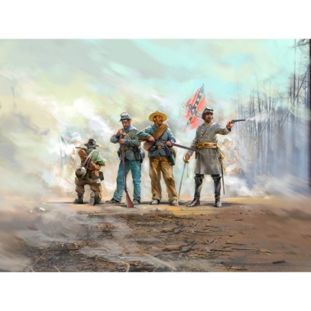 ICM35021 - American Civil War Confederate Infantry (Set 1) 4 Figures