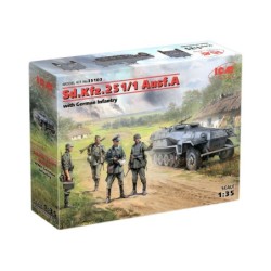 ICM35103 - Sd.Kfz.251/1 Ausf.A with 4 German Infantry Figures